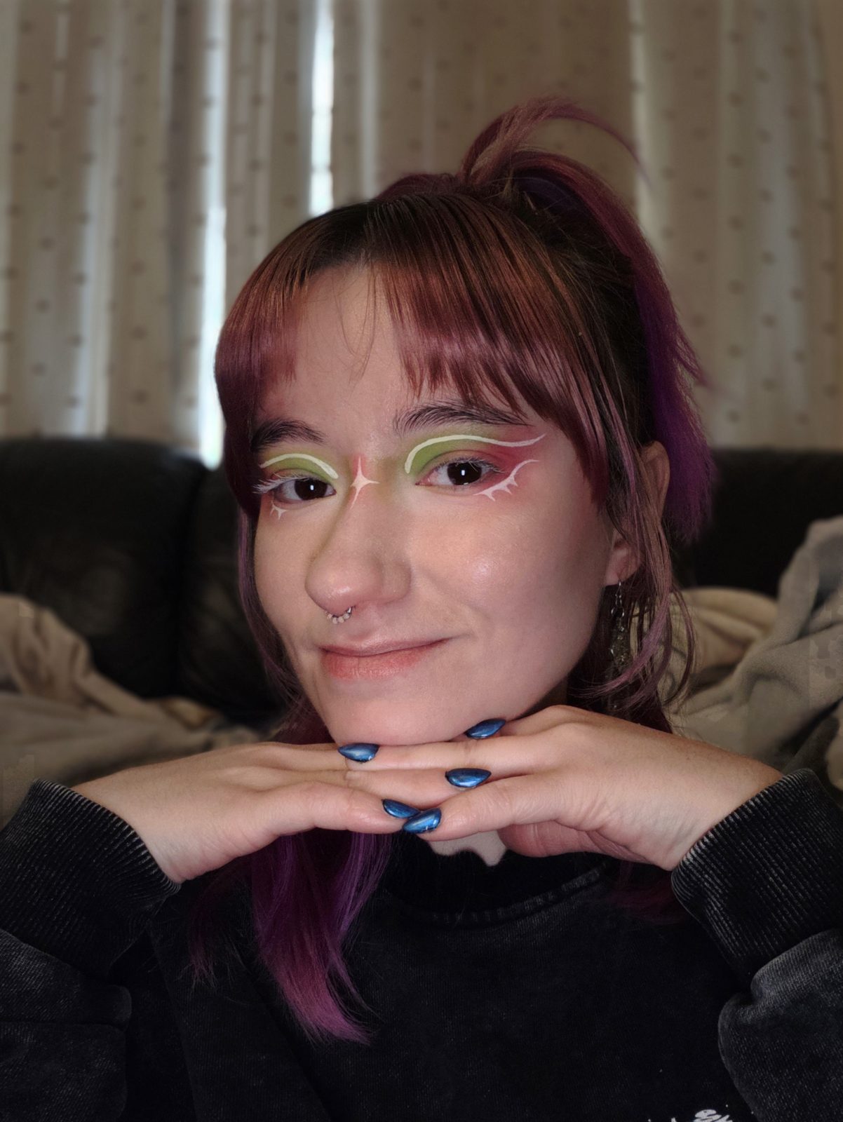 Verdant Cut — Green and white graphic cut crease with a sharp float.