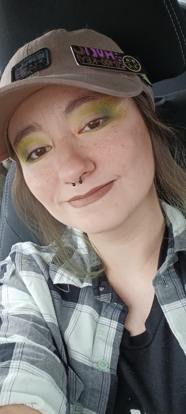 Citrine Line — Chartreuse graphic liner with a lifted outer wing.